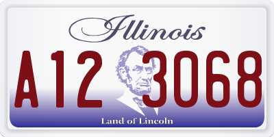 IL license plate A123068