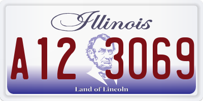 IL license plate A123069