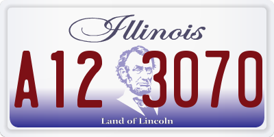 IL license plate A123070