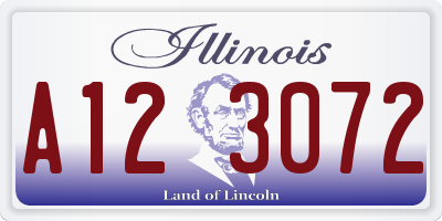 IL license plate A123072