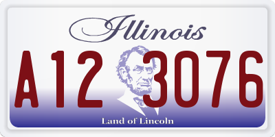 IL license plate A123076