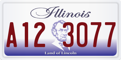 IL license plate A123077