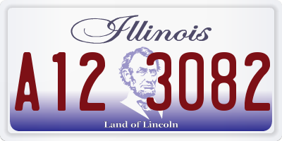 IL license plate A123082