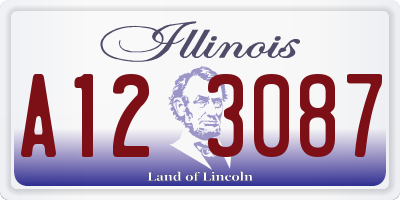 IL license plate A123087