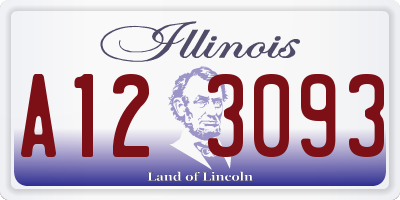 IL license plate A123093