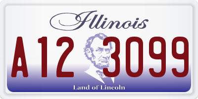 IL license plate A123099