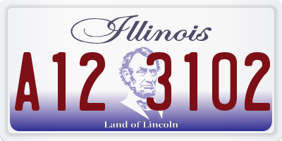 IL license plate A123102