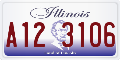 IL license plate A123106