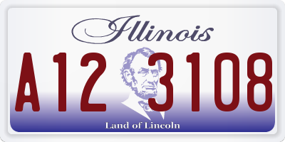 IL license plate A123108