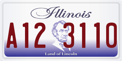 IL license plate A123110