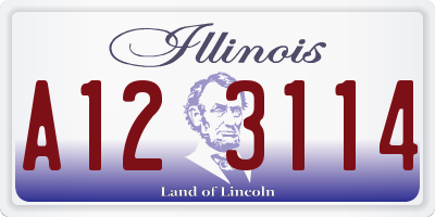 IL license plate A123114