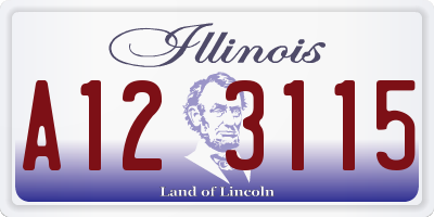 IL license plate A123115