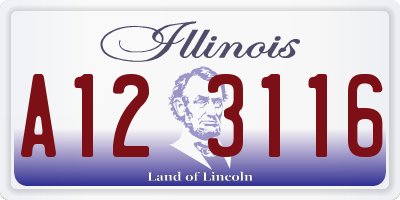 IL license plate A123116