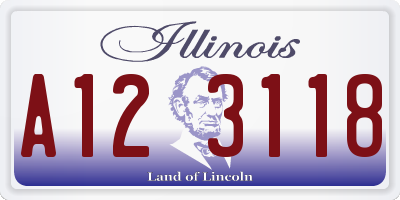 IL license plate A123118