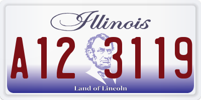 IL license plate A123119