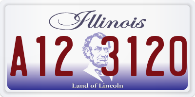 IL license plate A123120