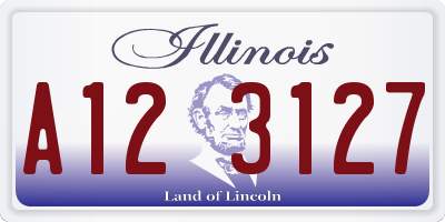 IL license plate A123127