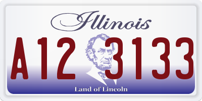 IL license plate A123133