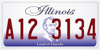 IL license plate A123134