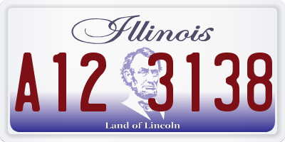 IL license plate A123138