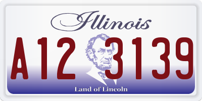IL license plate A123139