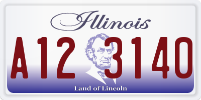 IL license plate A123140