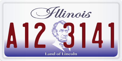 IL license plate A123141