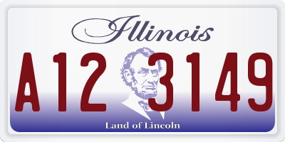 IL license plate A123149