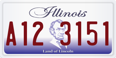 IL license plate A123151