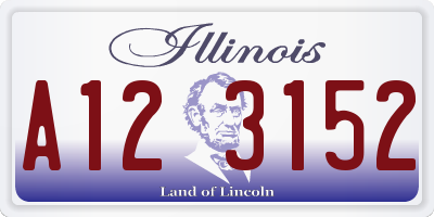 IL license plate A123152