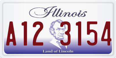 IL license plate A123154