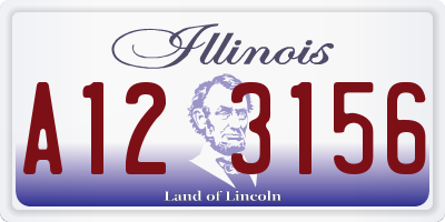 IL license plate A123156