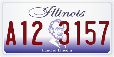 IL license plate A123157