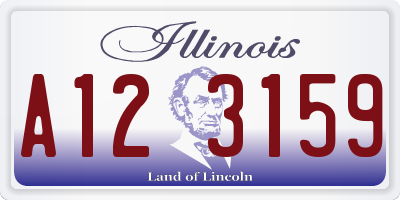 IL license plate A123159