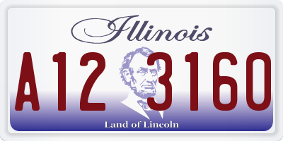 IL license plate A123160