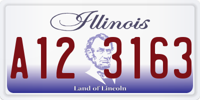IL license plate A123163