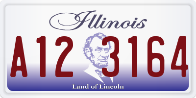 IL license plate A123164