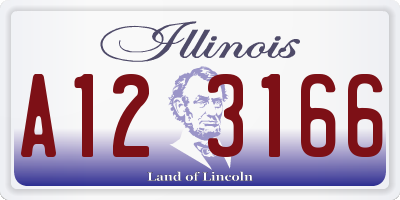 IL license plate A123166
