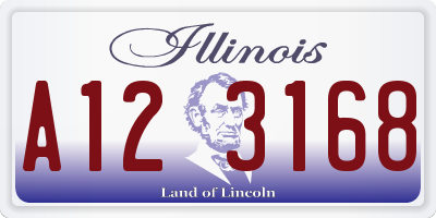 IL license plate A123168