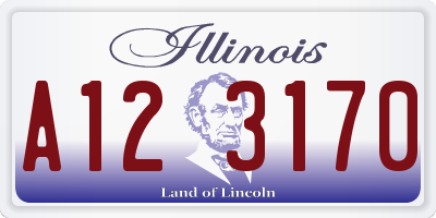 IL license plate A123170