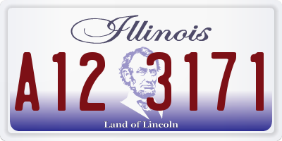 IL license plate A123171