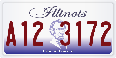 IL license plate A123172