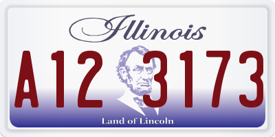 IL license plate A123173