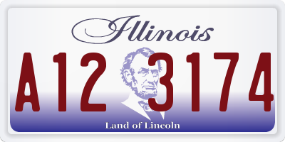 IL license plate A123174