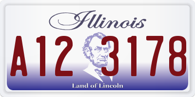 IL license plate A123178