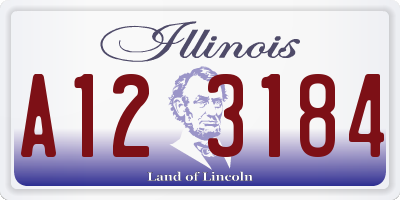IL license plate A123184
