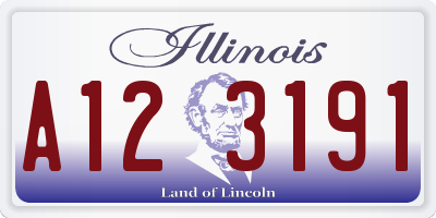 IL license plate A123191