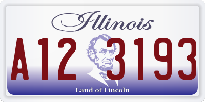 IL license plate A123193