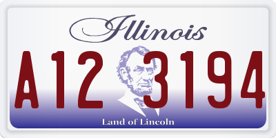 IL license plate A123194