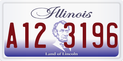 IL license plate A123196